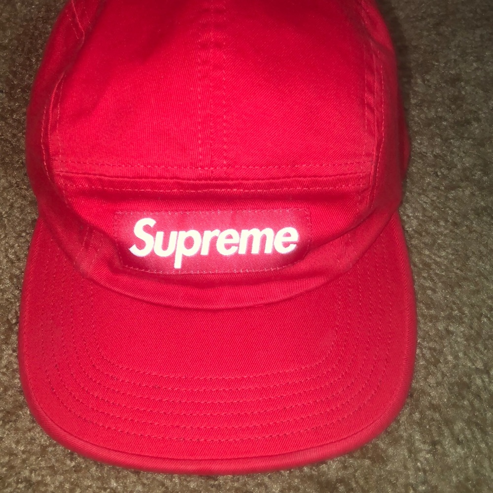 Red supreme hat